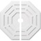 Ekena Millwork Westin Architectural Grade PVC Contemporary Ceiling Medallion, Two Piece, 28"OD x 3"ID x 11"C x 1"P CMP28WN2-03000 - alternate 1